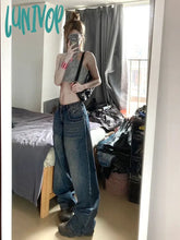 Lunivop Woman New Trend Aesthetics Jeans American Style Japanese Fashion Denim Pants Grunge